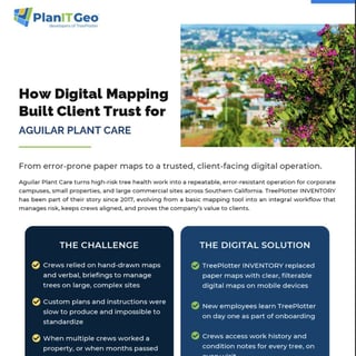 Aguilar Plant Care and TreePlotter Case Study from PlanIT Geo